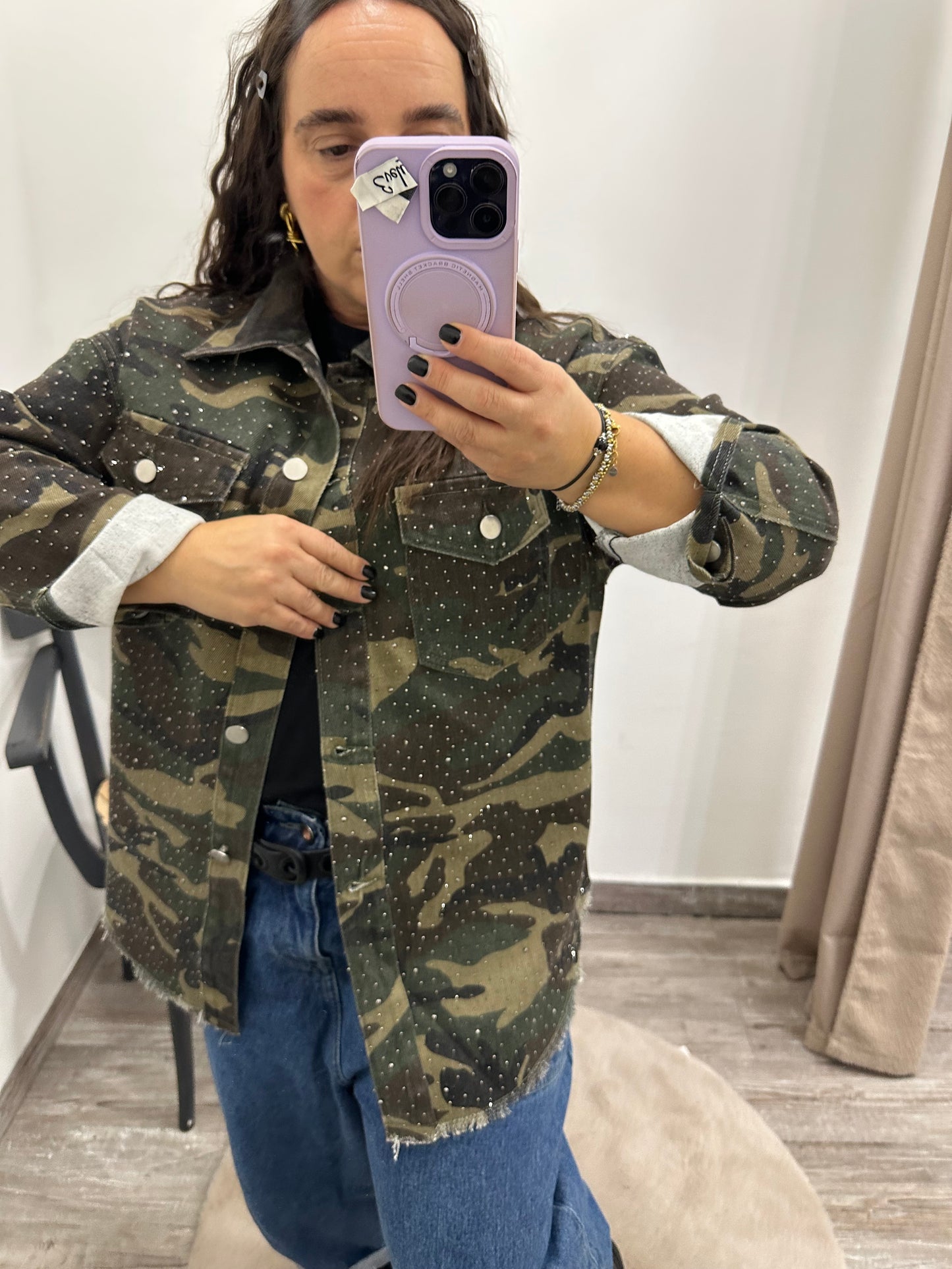 Camicia Militare Con strass