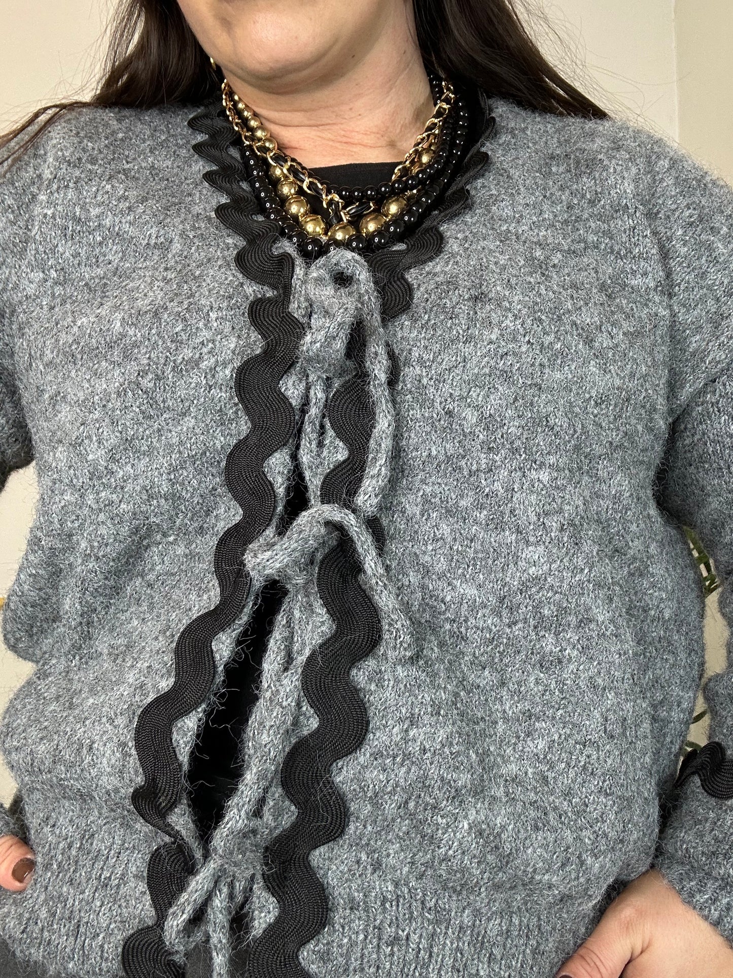 CARDIGAN GRIGIO NUVOLA