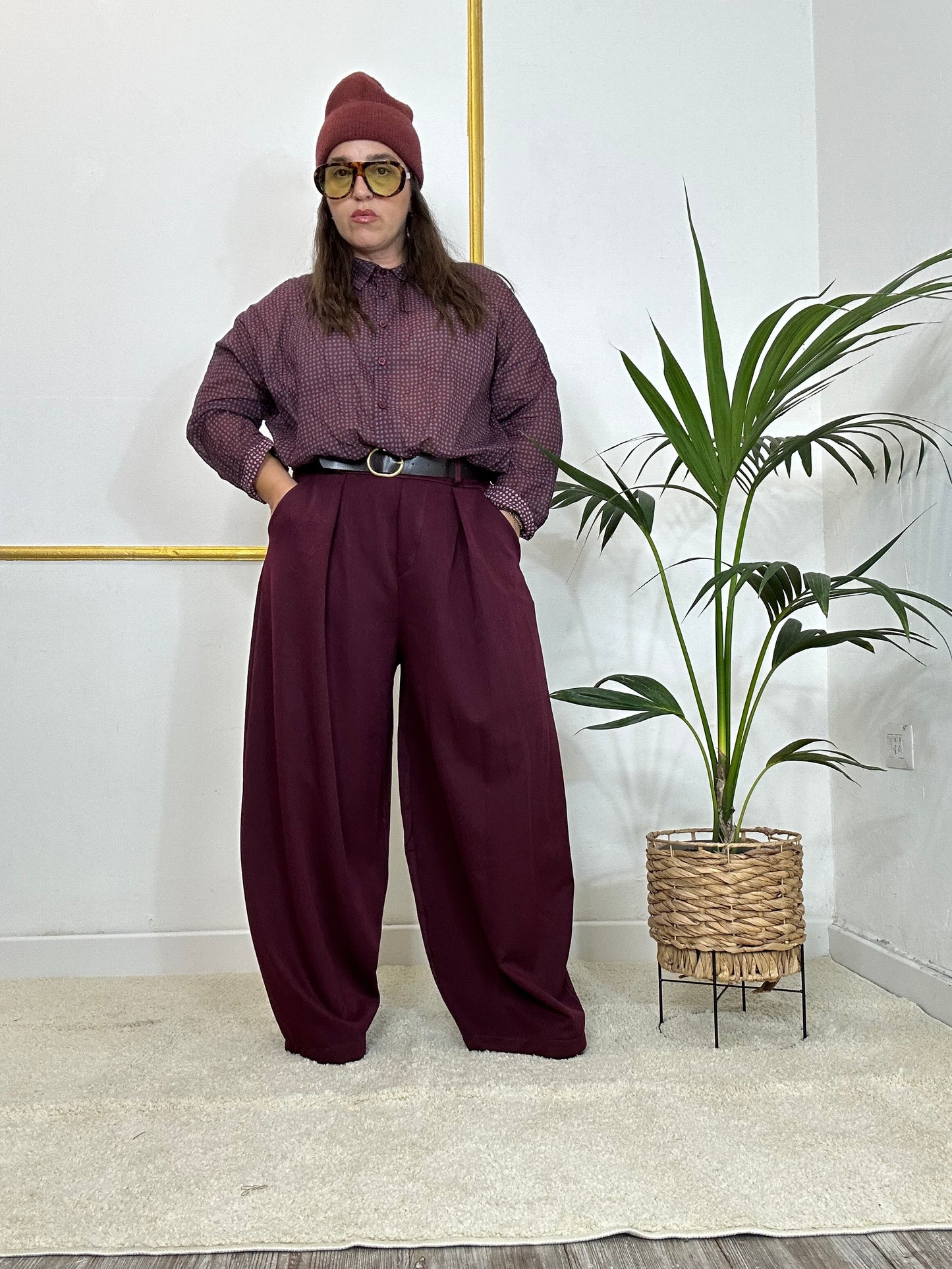 PANTALONE NASTI BORGOGNA