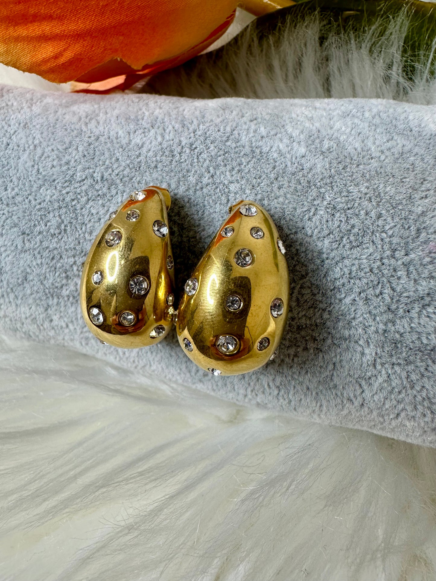 Orecchini a goccia strass