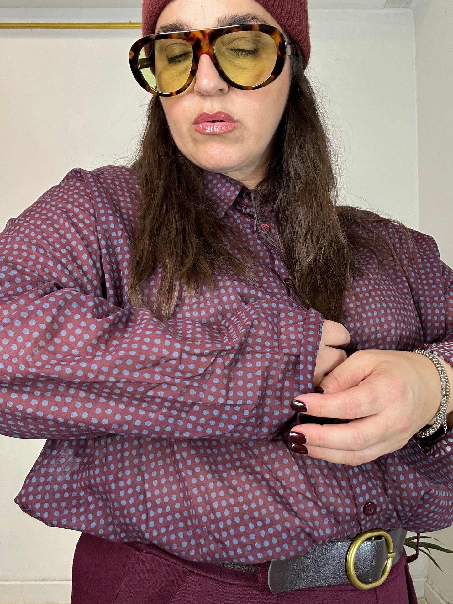 CAMICIA POIS BORGOGNA