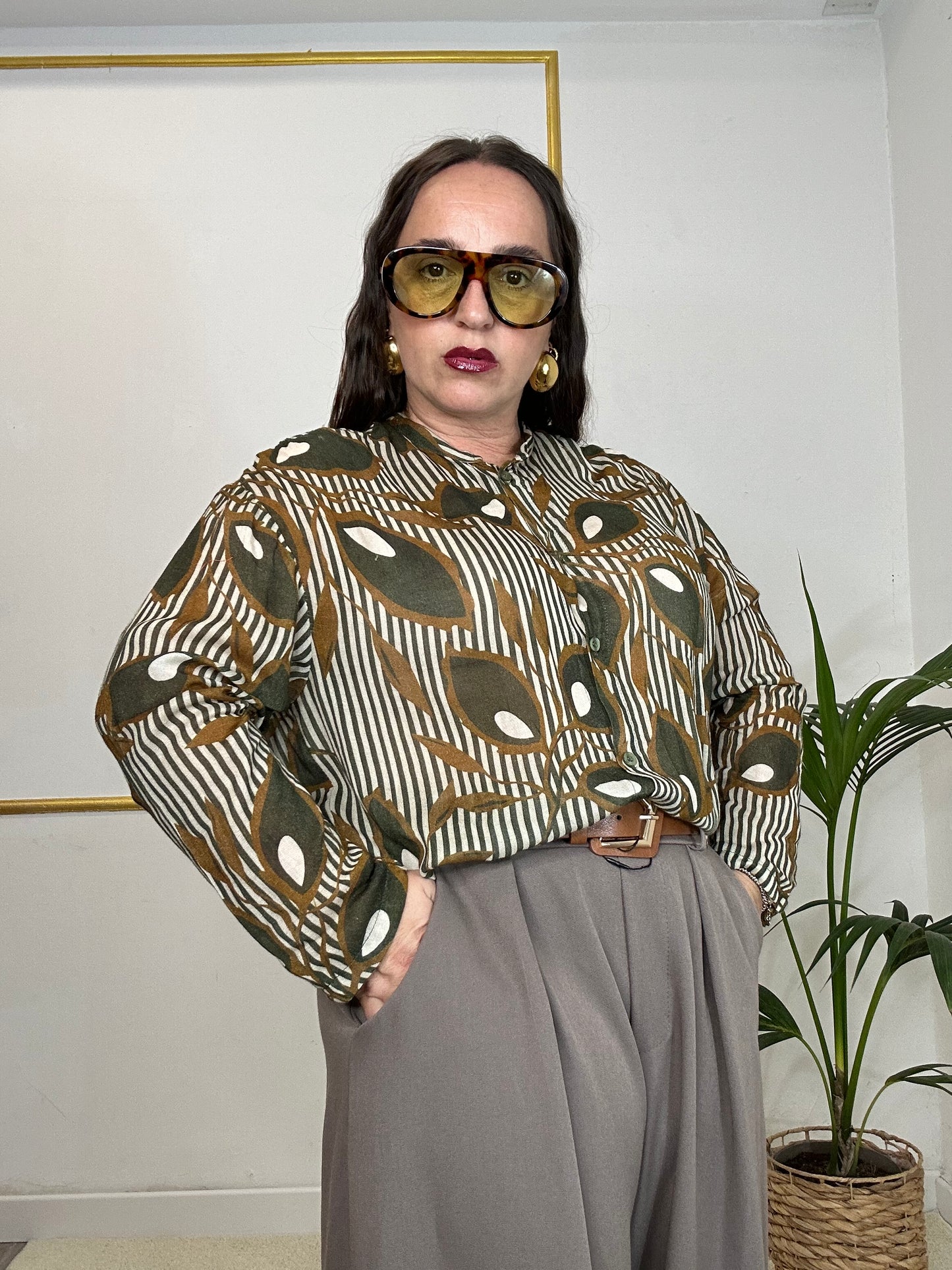 CAMICIA STAMPA FLOREALE ASTRATTA