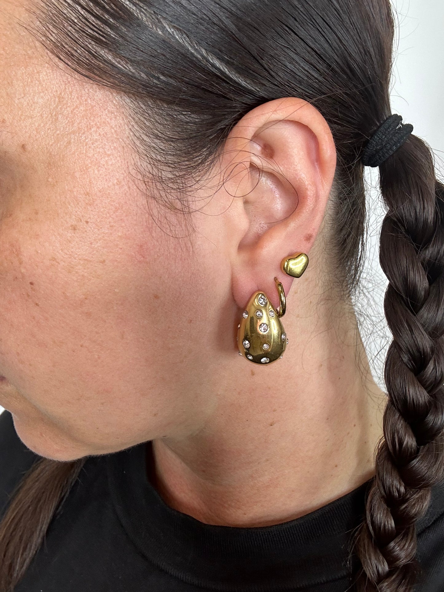 Orecchini a goccia strass