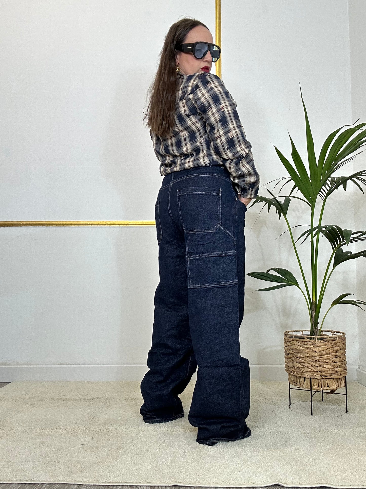 JEANS BAGGY BLÙ SCURO