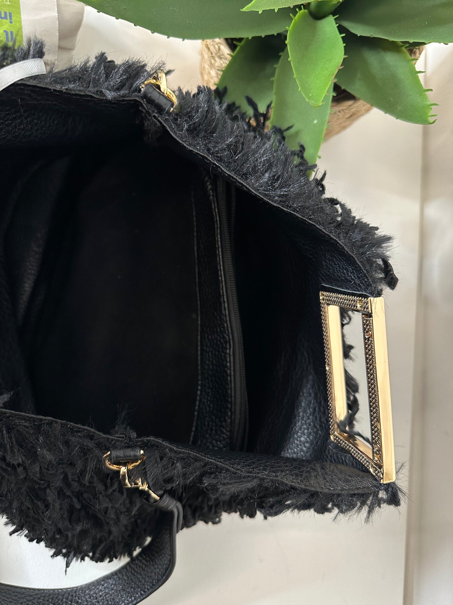 Borsa Shaggy Nera