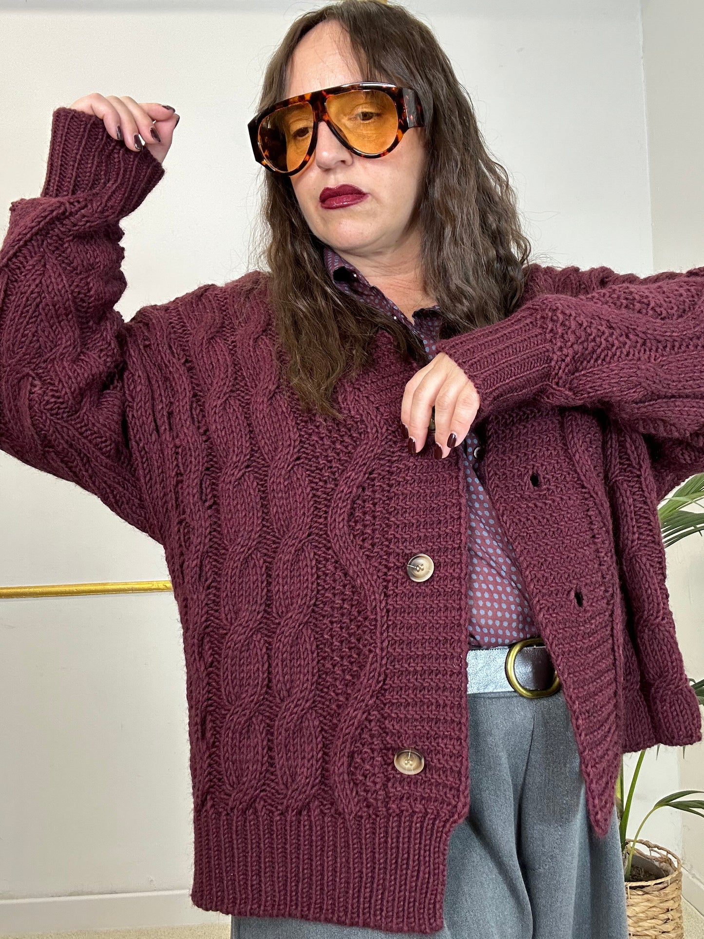 CARDIGAN GIORGIA BORGOGNA