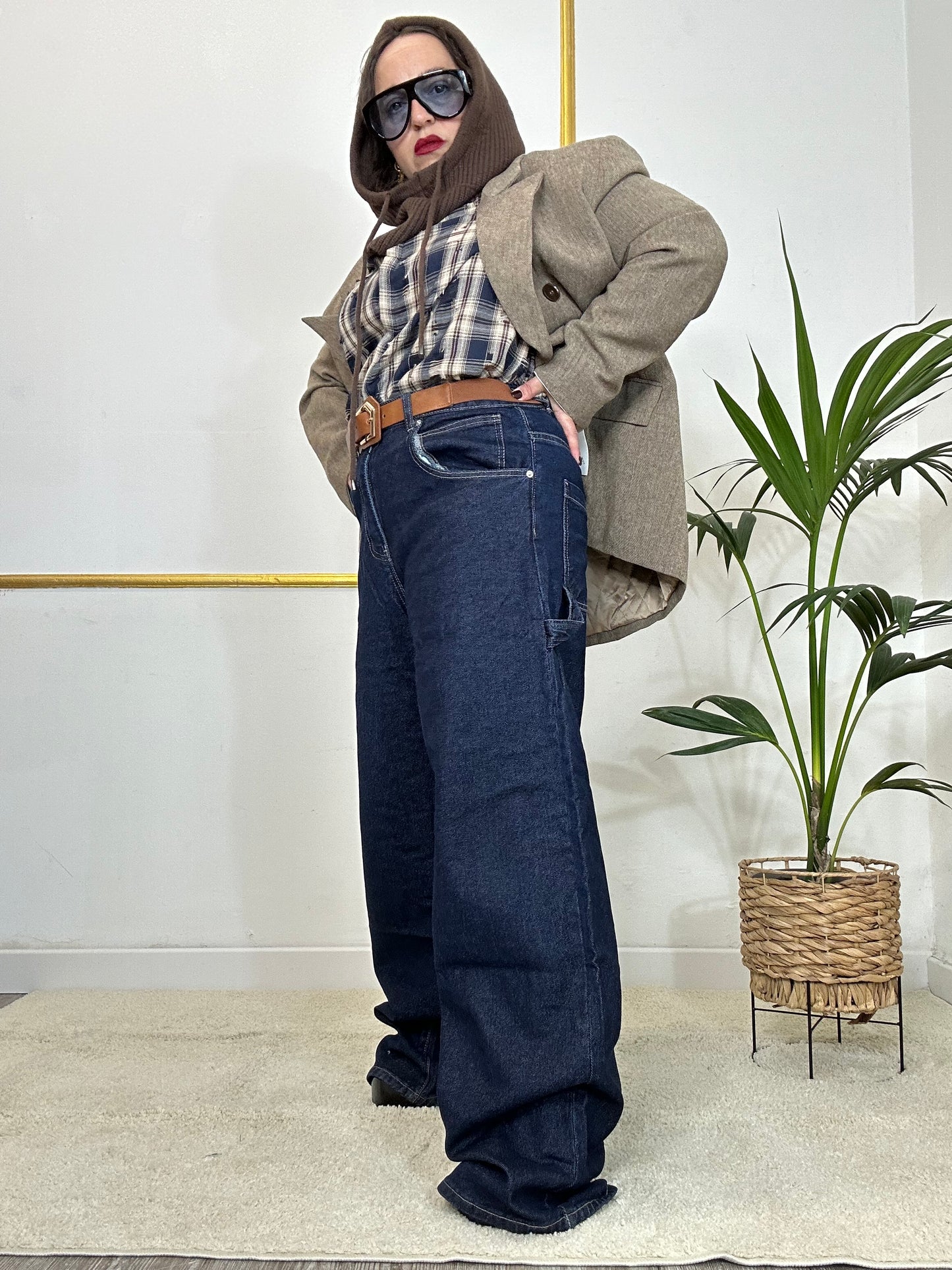 JEANS BAGGY BLÙ SCURO