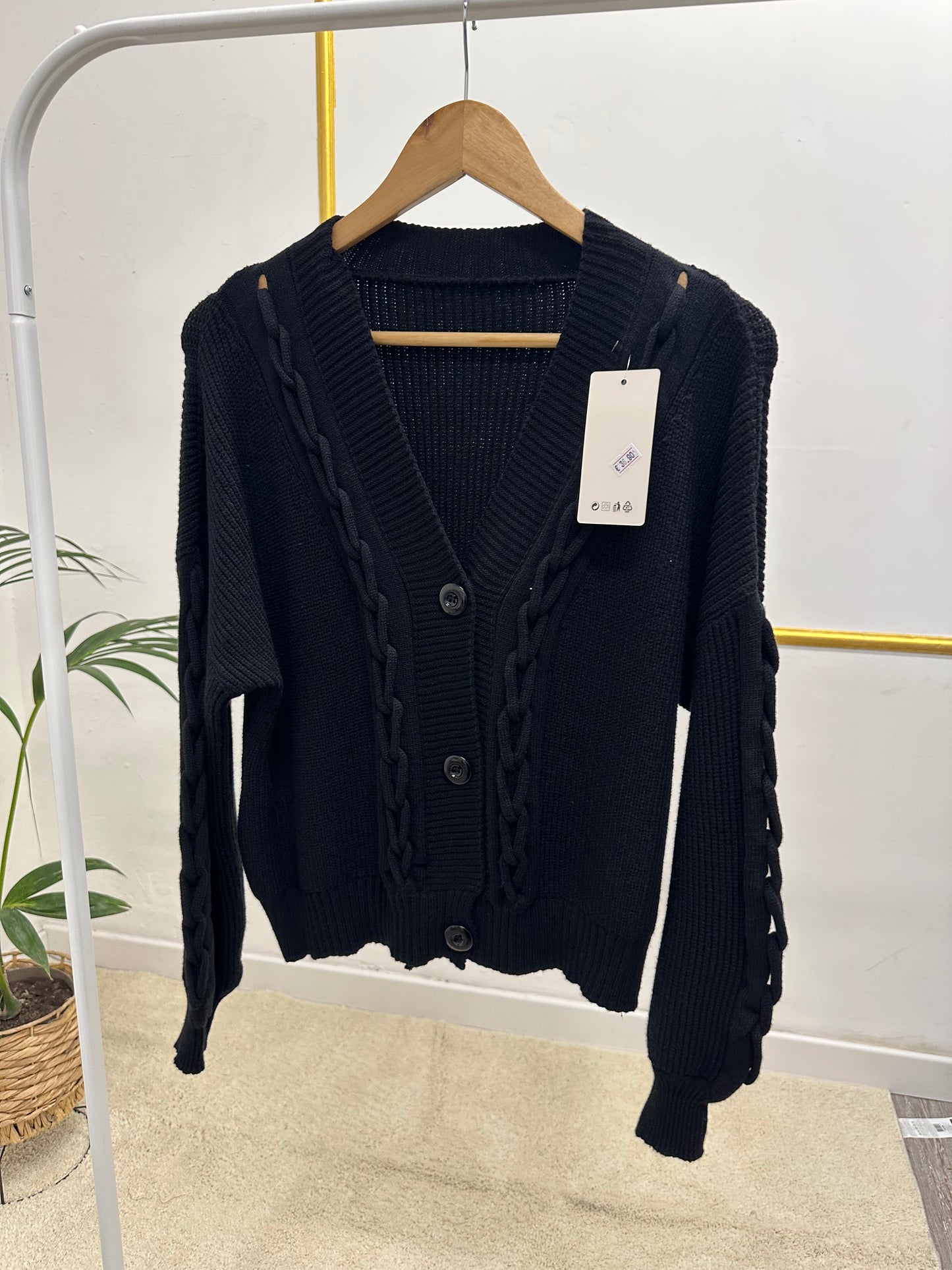 CARDIGAN TRECCIA PIÙ COLORI