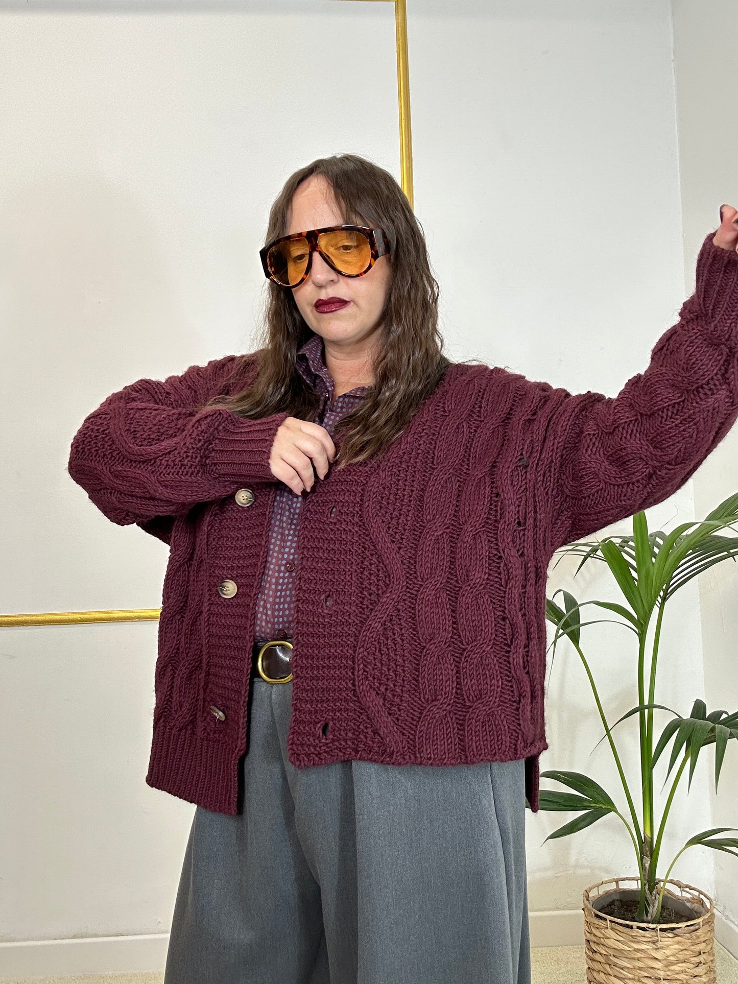 CARDIGAN GIORGIA BORGOGNA