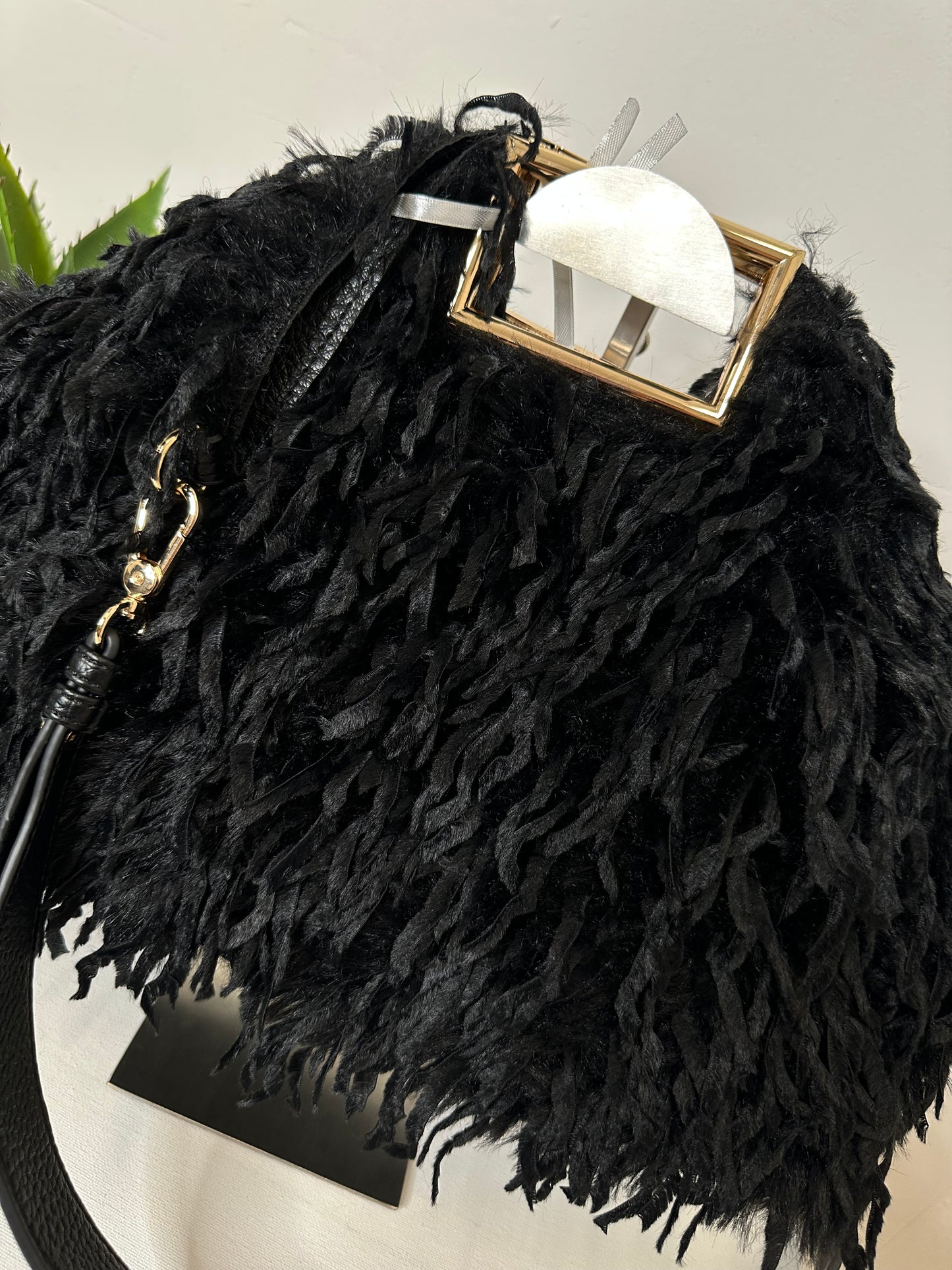Borsa Shaggy Nera