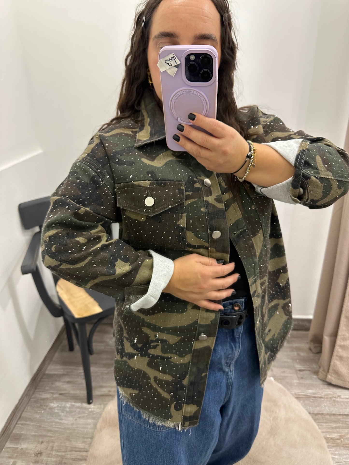 Camicia Militare Con strass