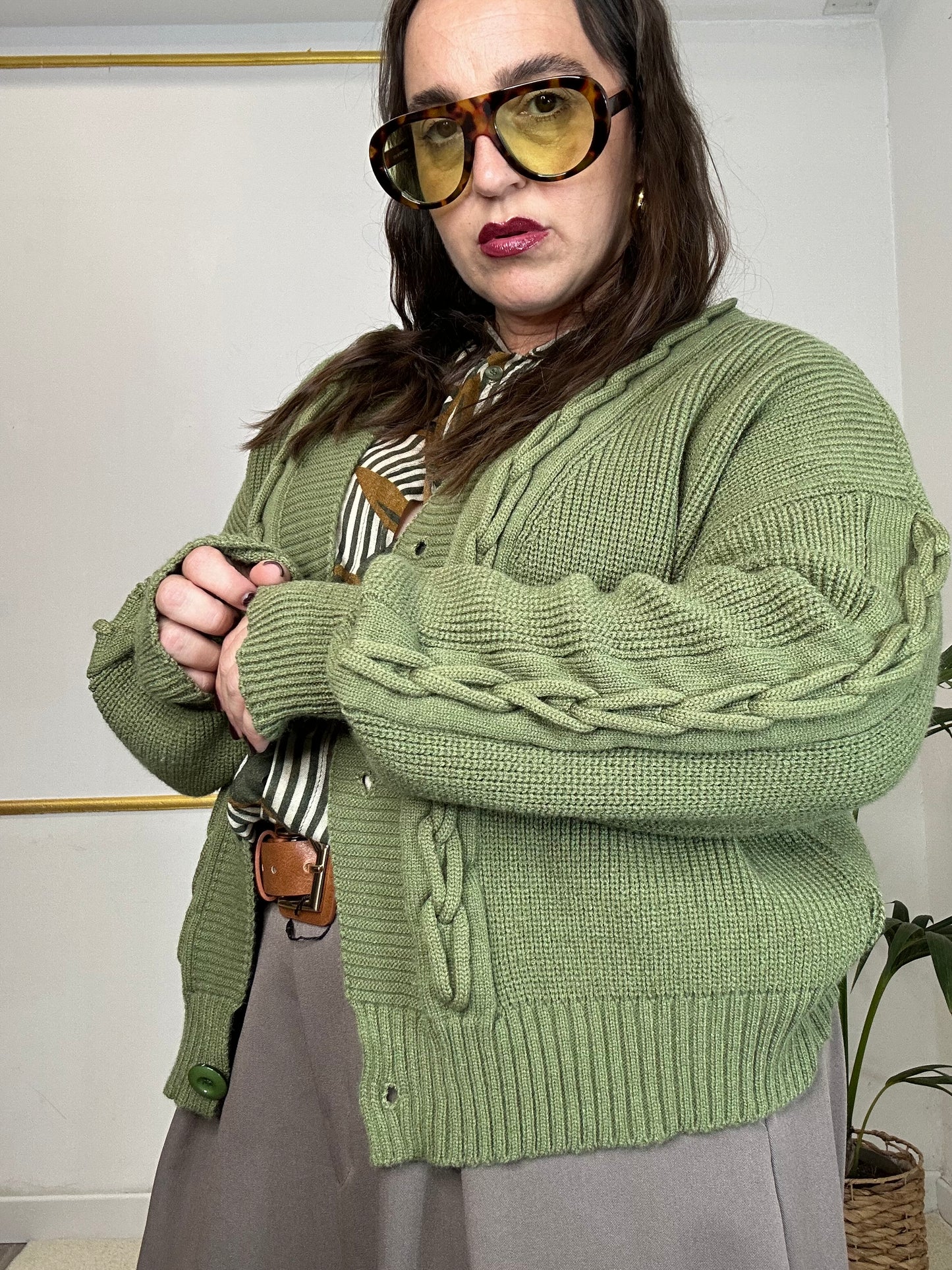 CARDIGAN TRECCIA PIÙ COLORI