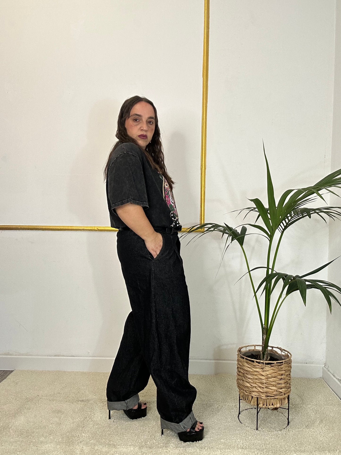 JEANS GRIGIO SCURO