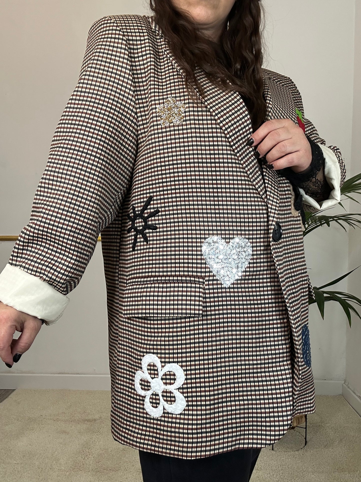 GIACCA QUADRETTO CON PATCH