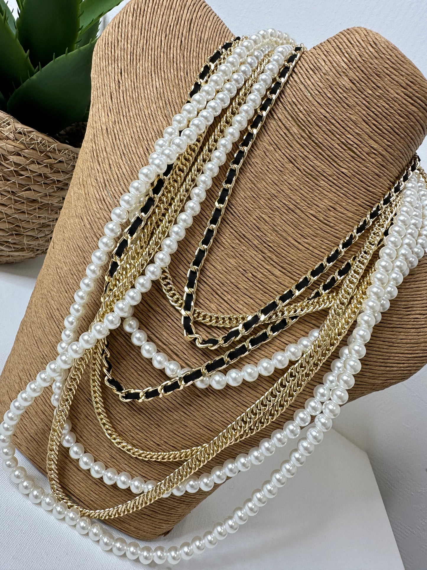 Collana perle più fili