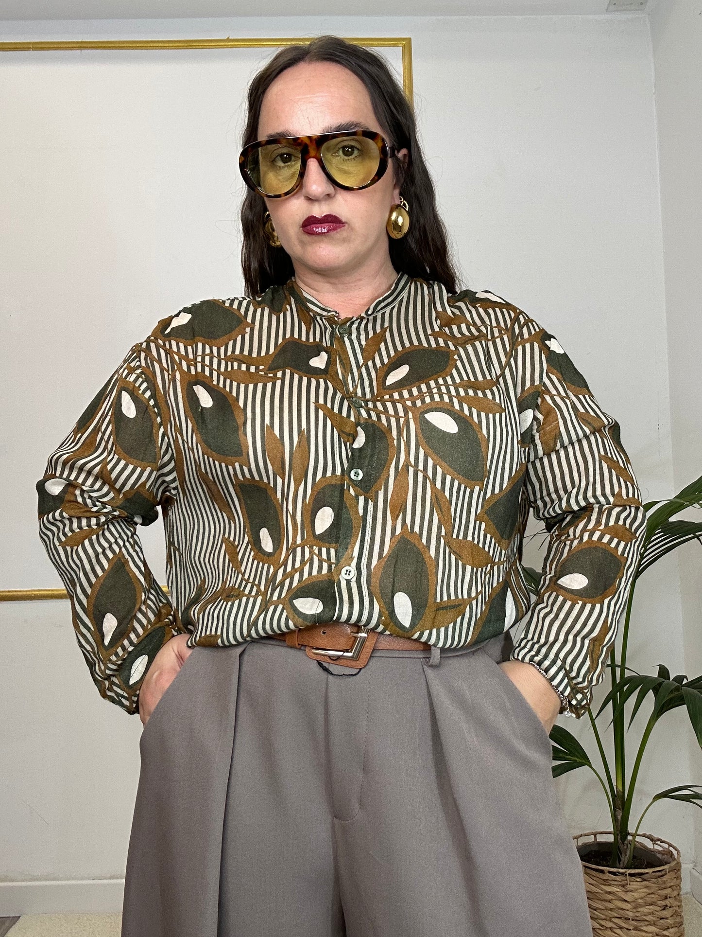 CAMICIA STAMPA FLOREALE ASTRATTA