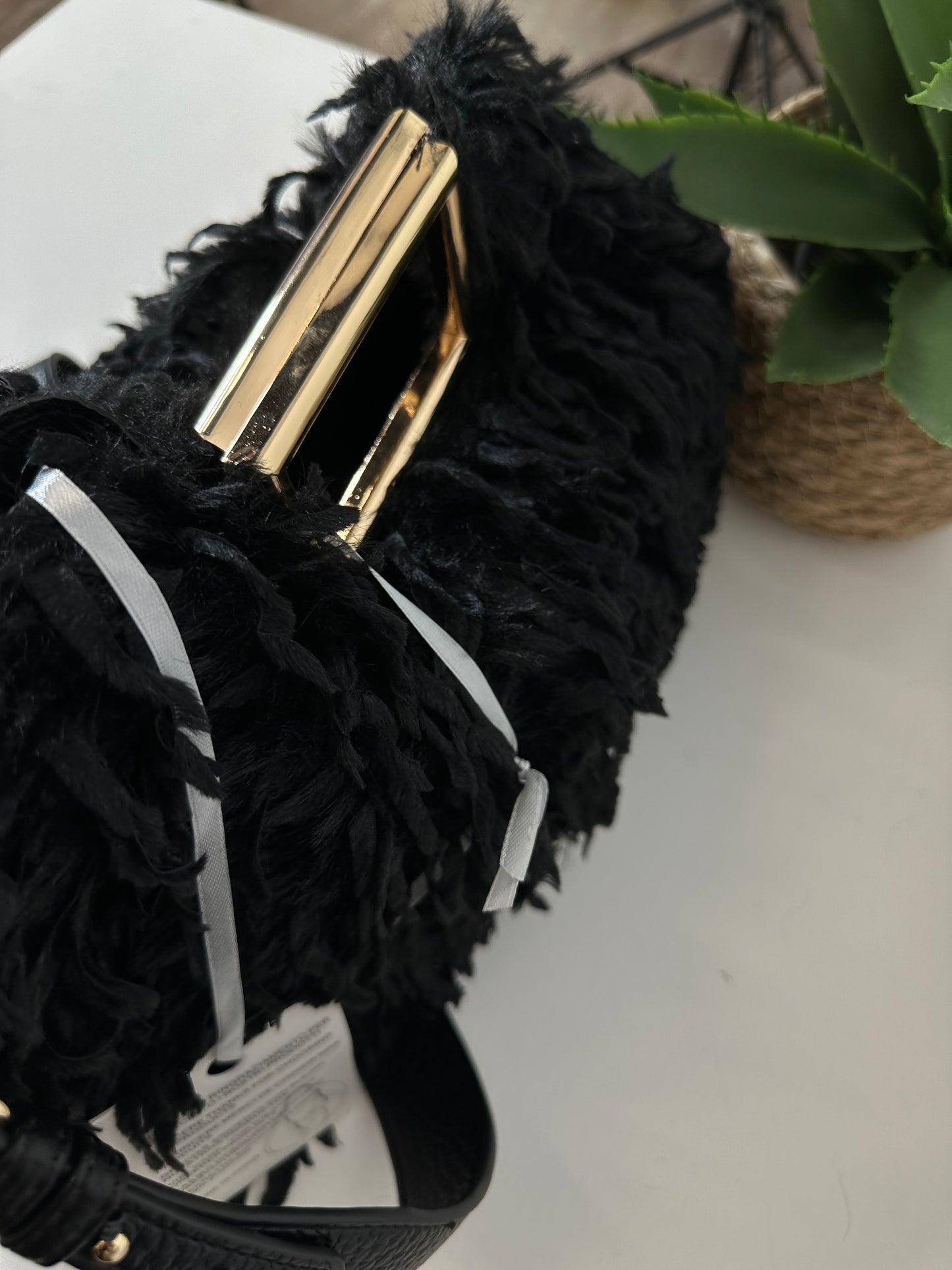 Borsa Shaggy Nera