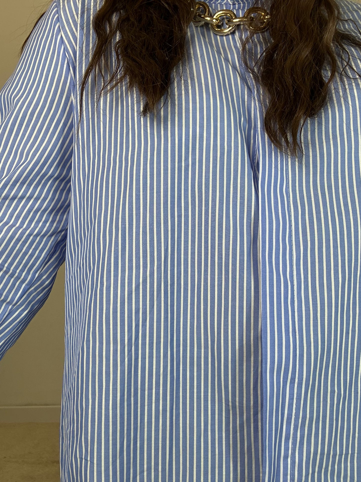 CAMICIA AZZURRA CON RIGHE