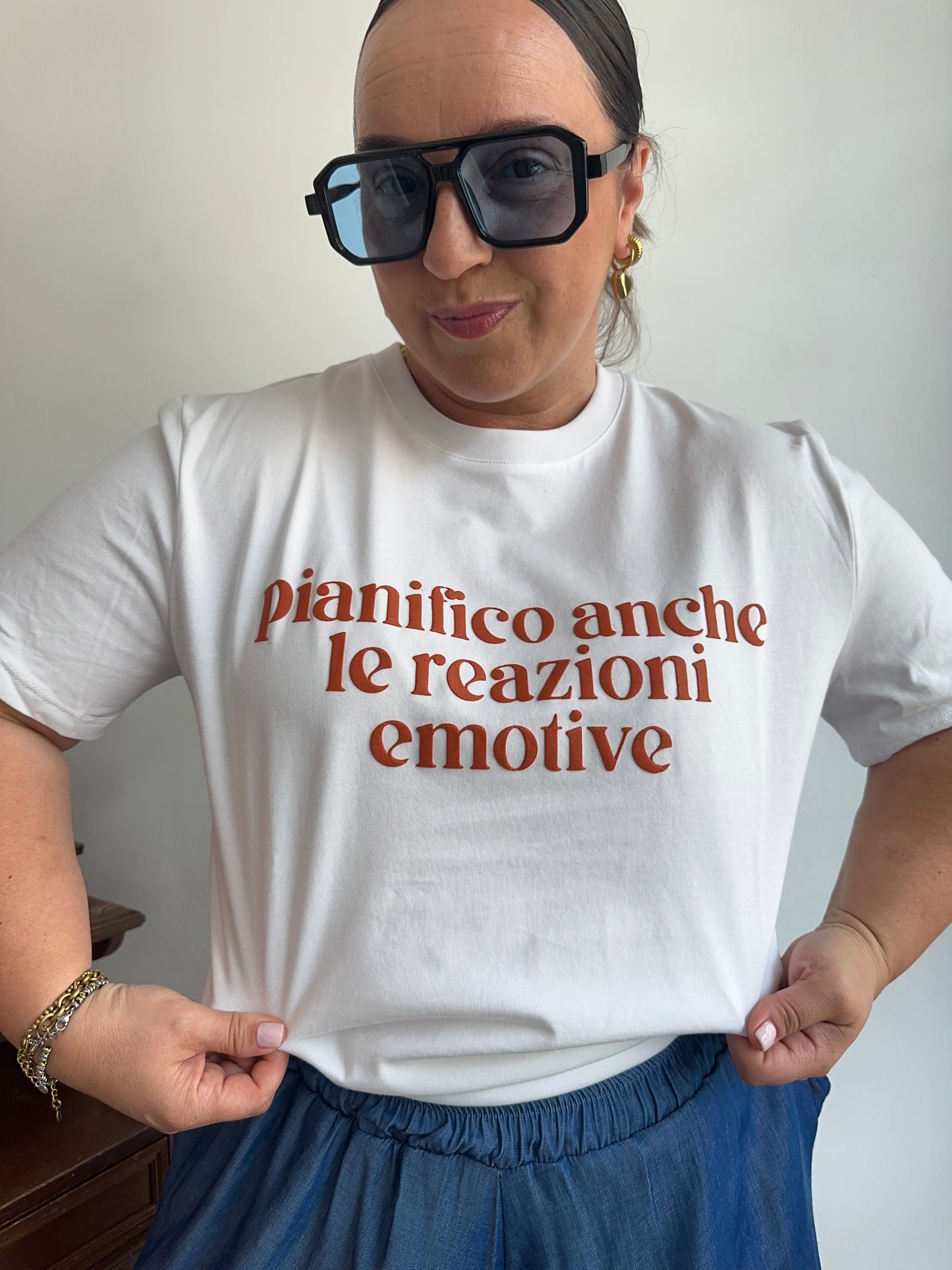 T-Shirt Lumina “ Pianifico anche le reazioni emotive “