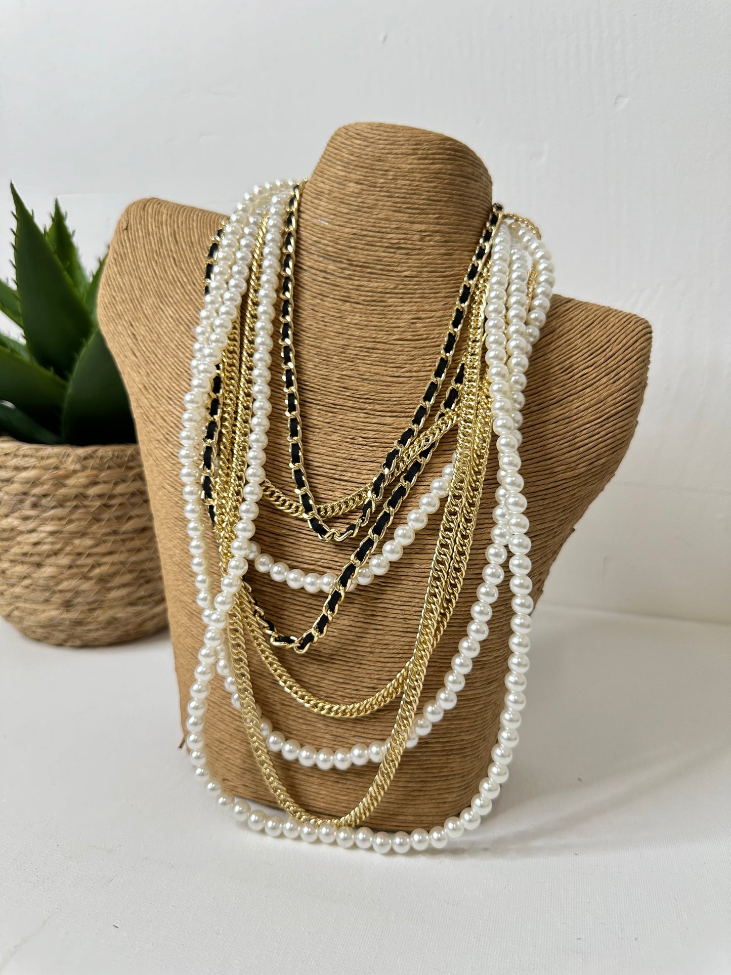 Collana perle più fili