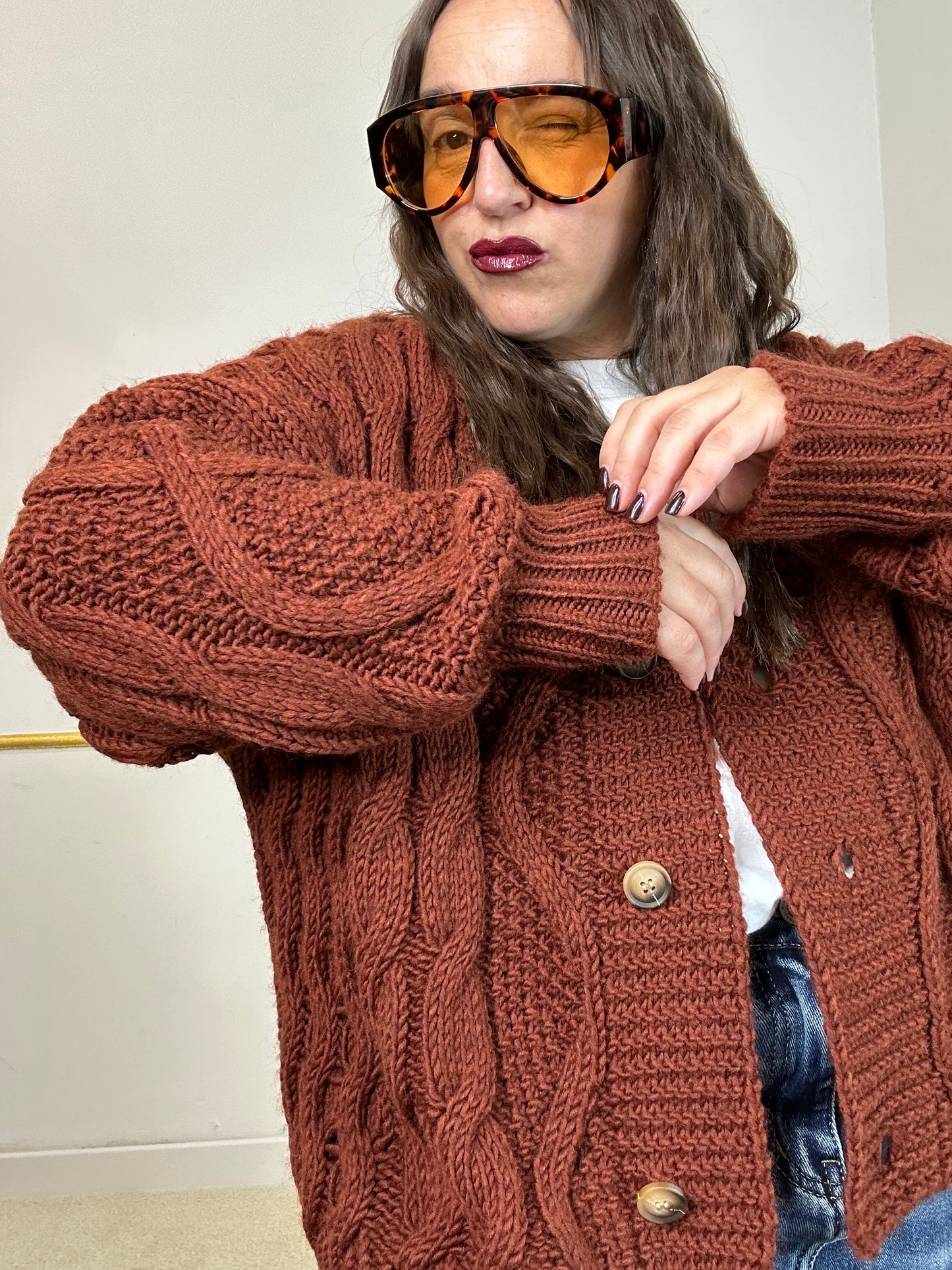 CARDIGAN GIORGIA RUGGINE