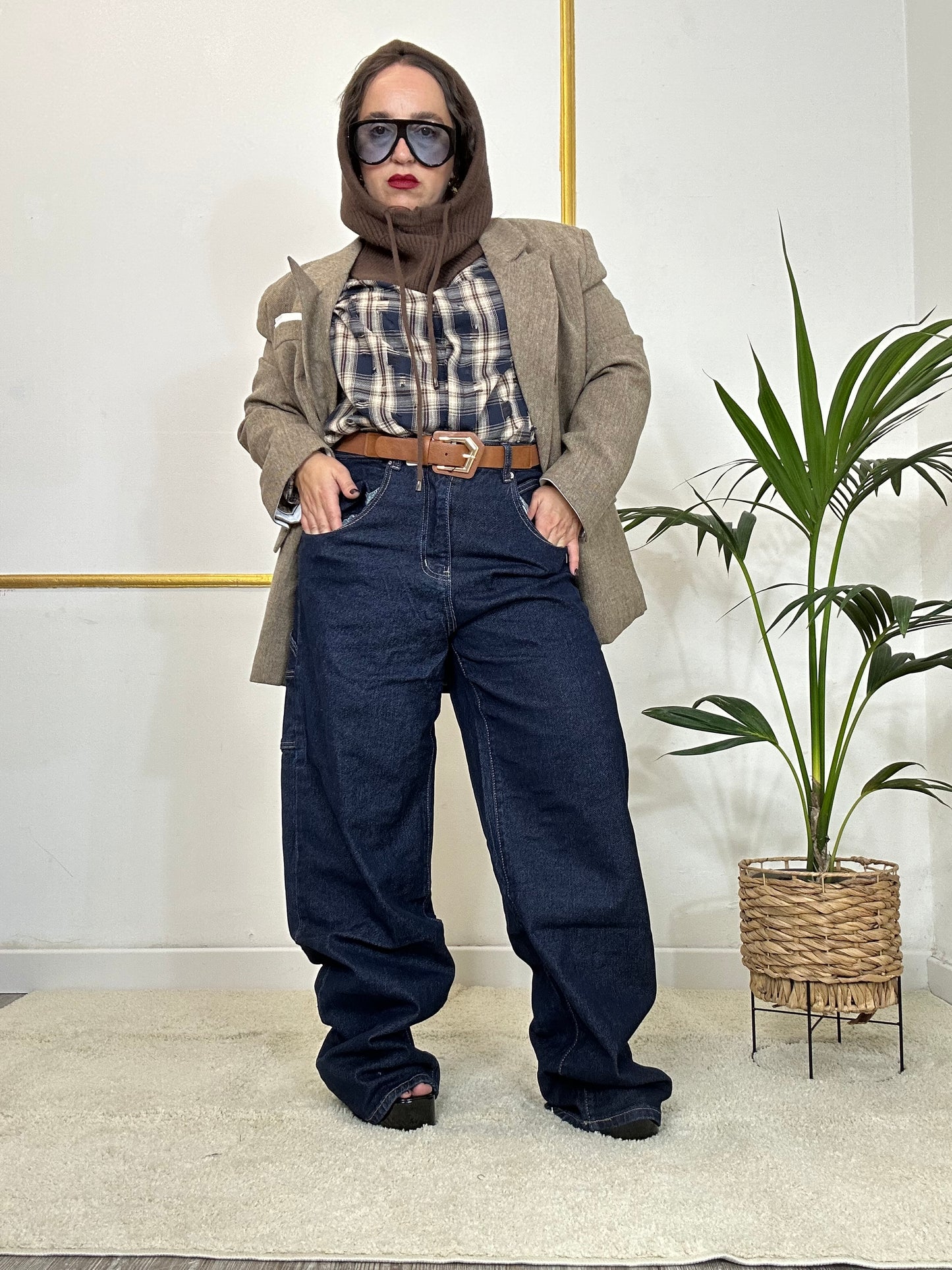 JEANS BAGGY BLÙ SCURO