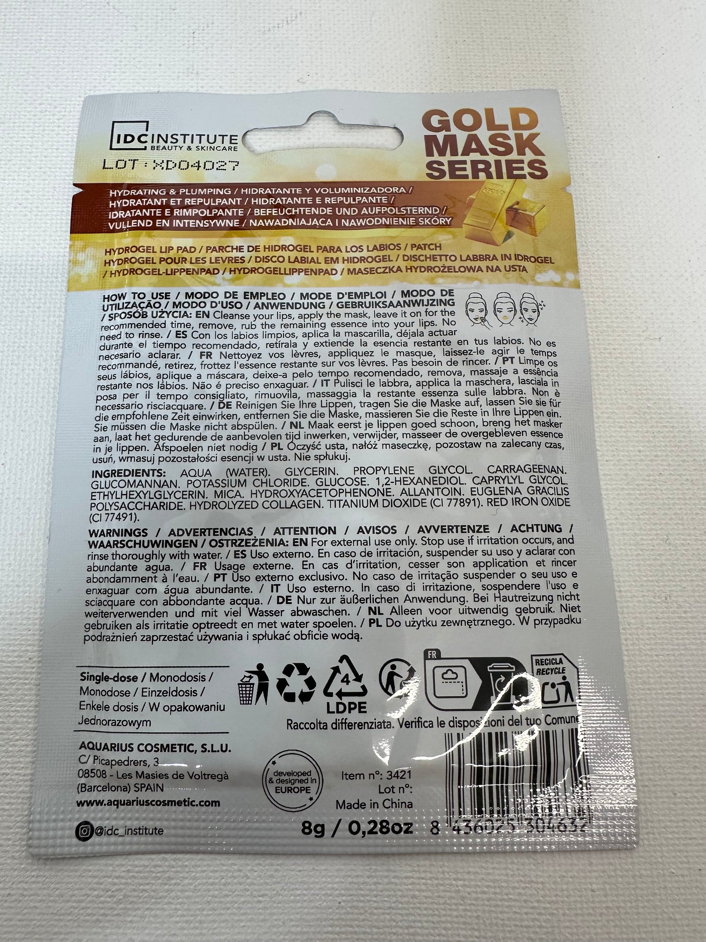 IDC Institute – Instant Cool Lips & Chin Patch | Patch Idratante Effetto Freddo (30 g)