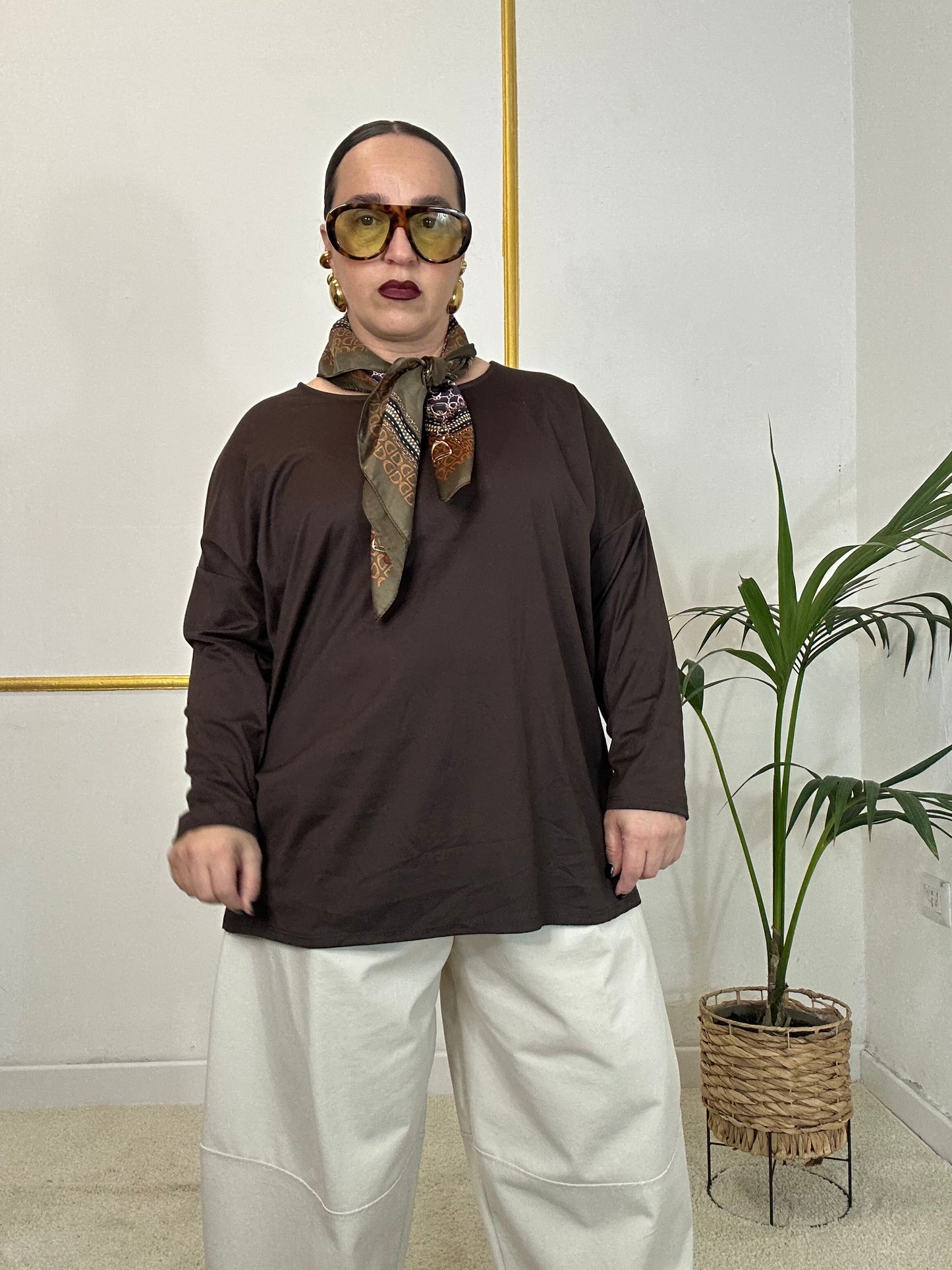 MAGLIA BASICA CON FOULARD
