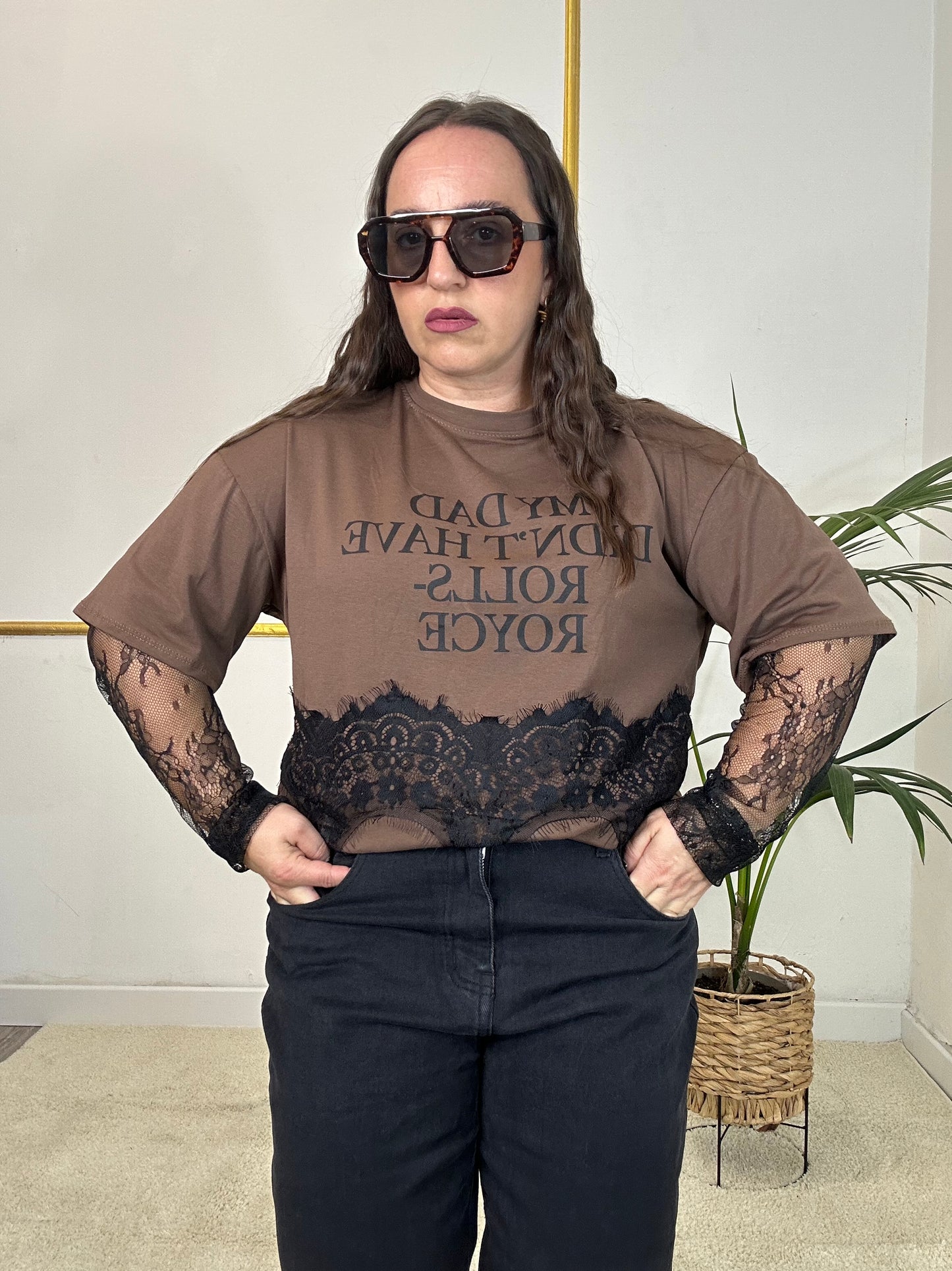 MAGLIA CON MANICA IN PIZZO