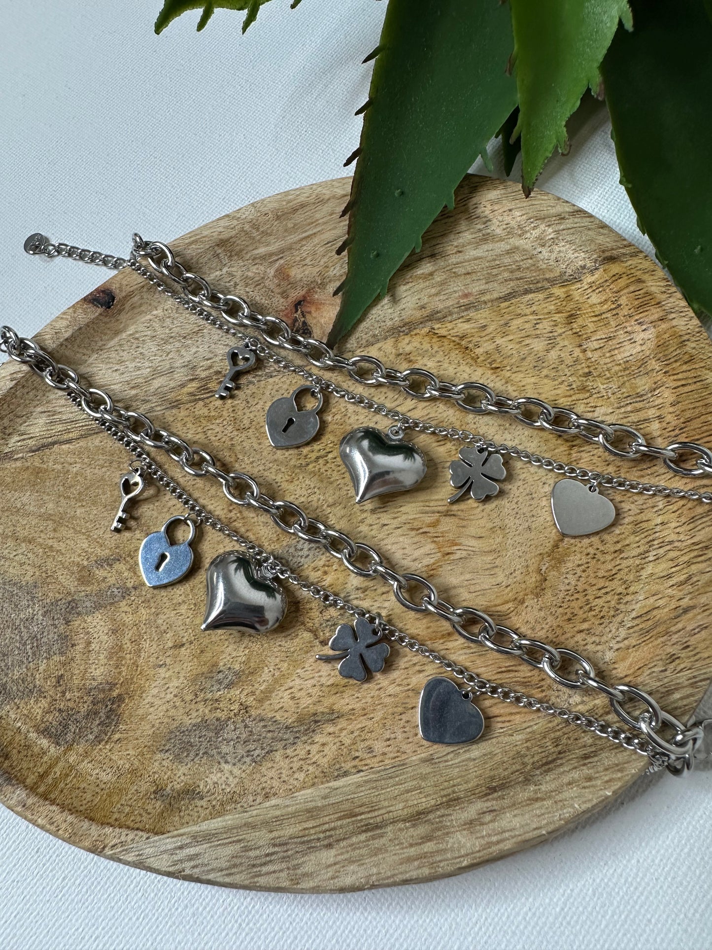 Bracciale cuore argento