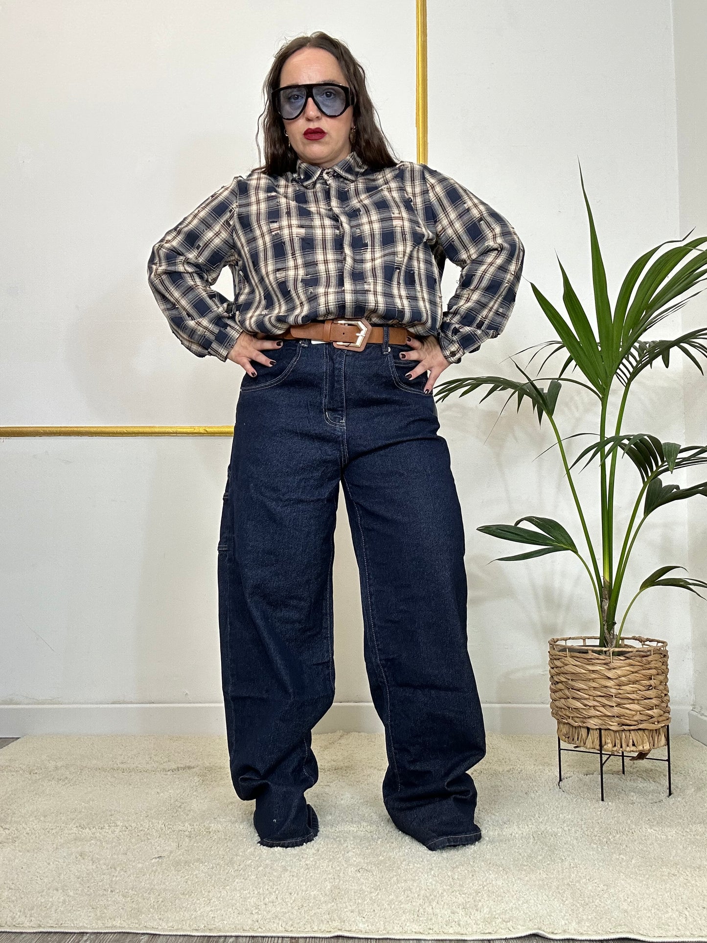 JEANS BAGGY BLÙ SCURO