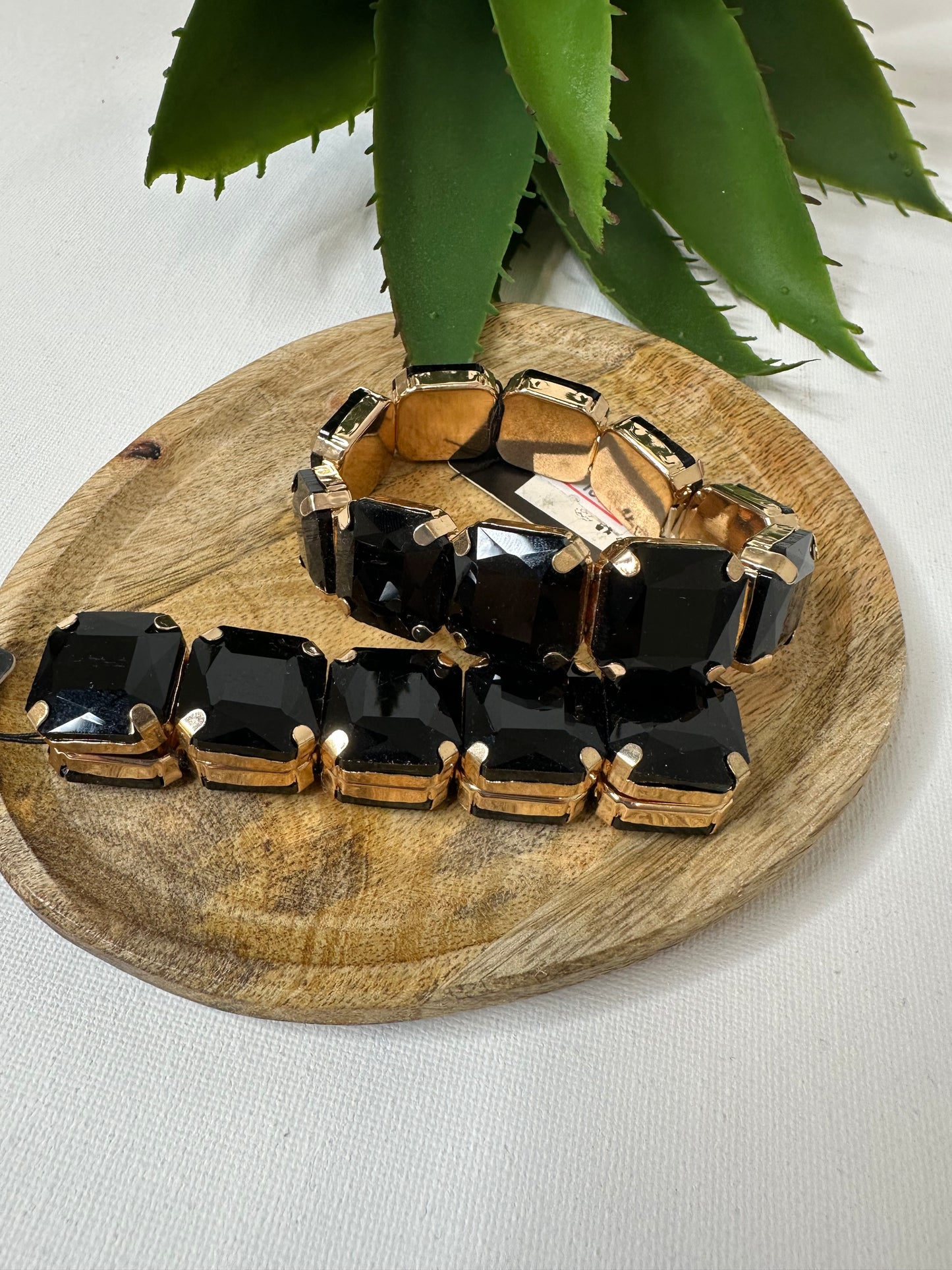 Bracciale strass nero