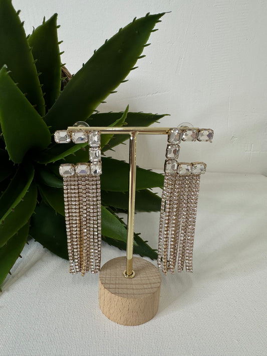 ORECCHINI LUNGHI STRASS