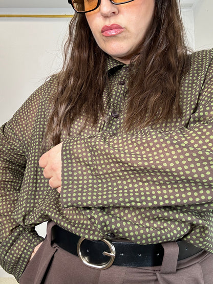 CAMICIA POIS VERDE OLIVA