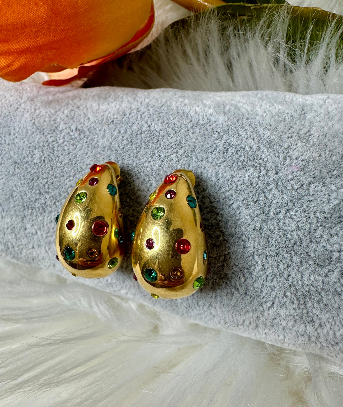 Orecchini a goccia strass