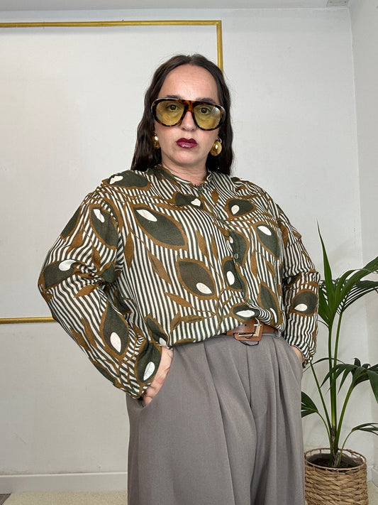 CAMICIA STAMPA FLOREALE ASTRATTA