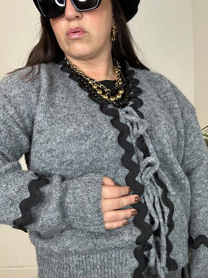 CARDIGAN GRIGIO NUVOLA