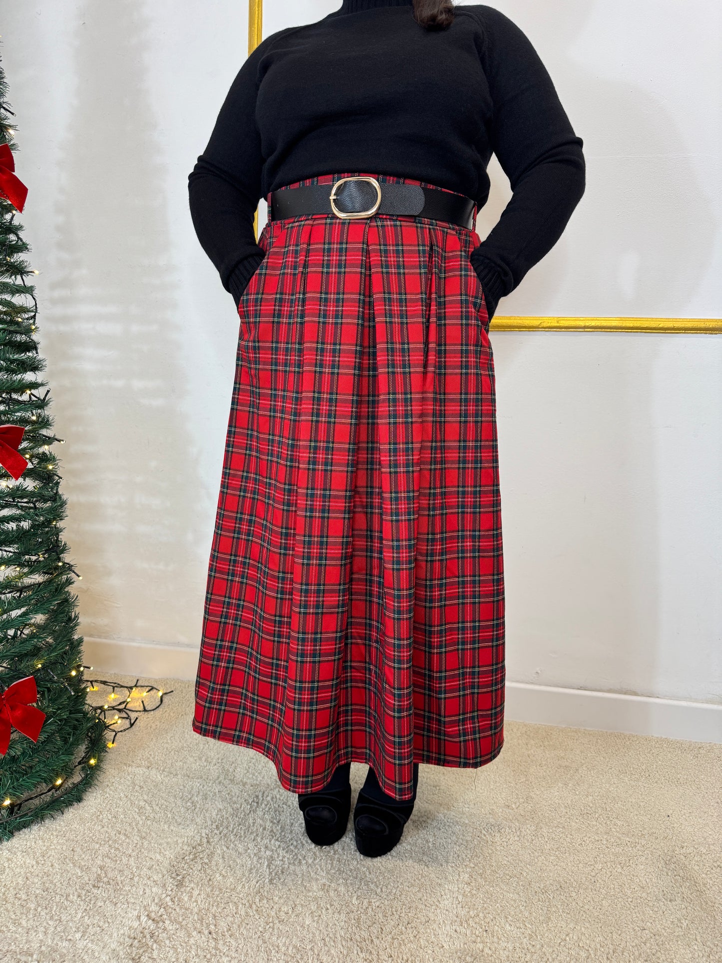 GONNA IN TARTAN QUADRO PICCOLO