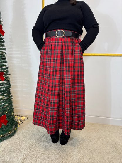 GONNA IN TARTAN QUADRO PICCOLO