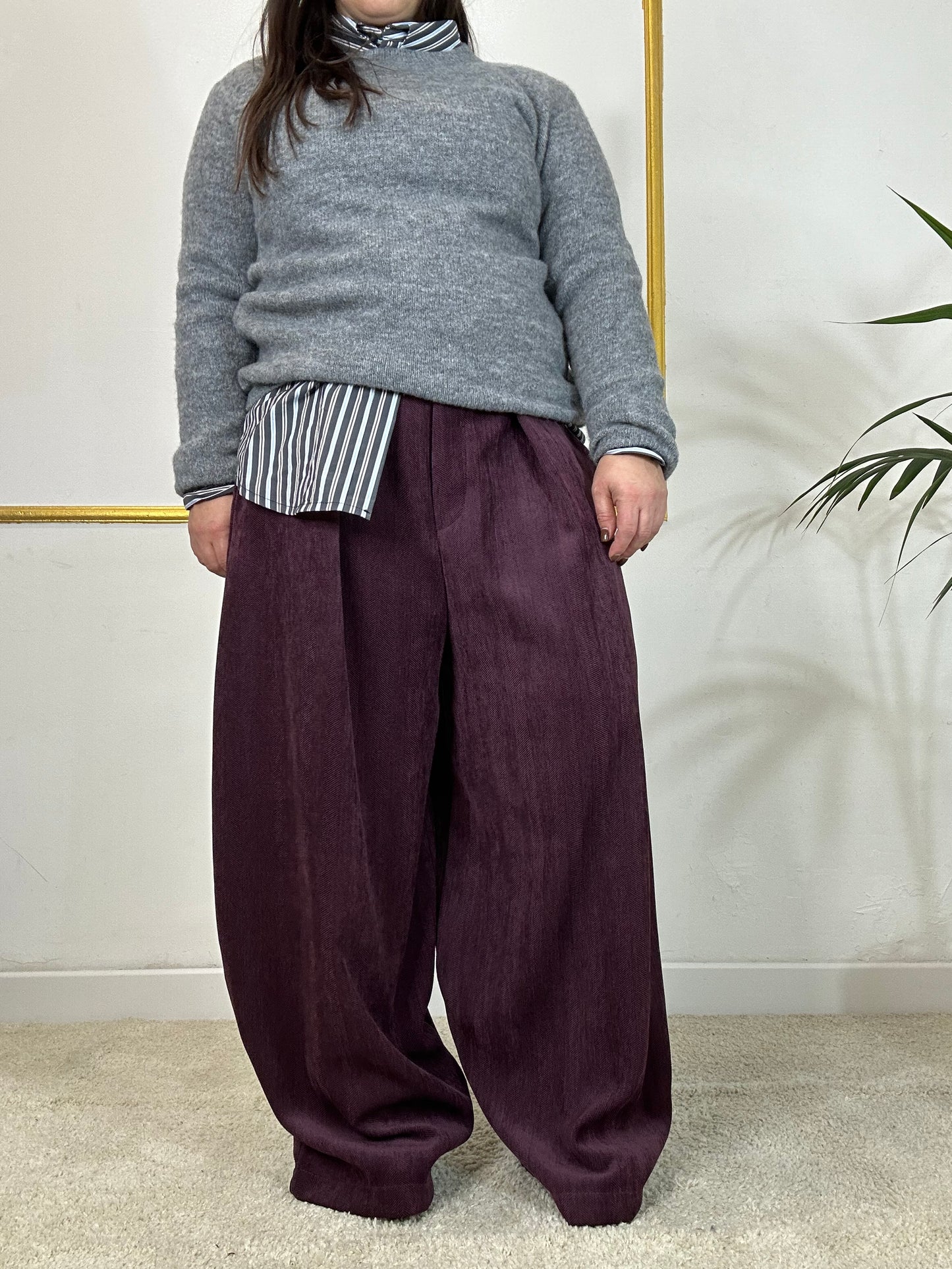 PANTALONE BORGOGNA LARGO