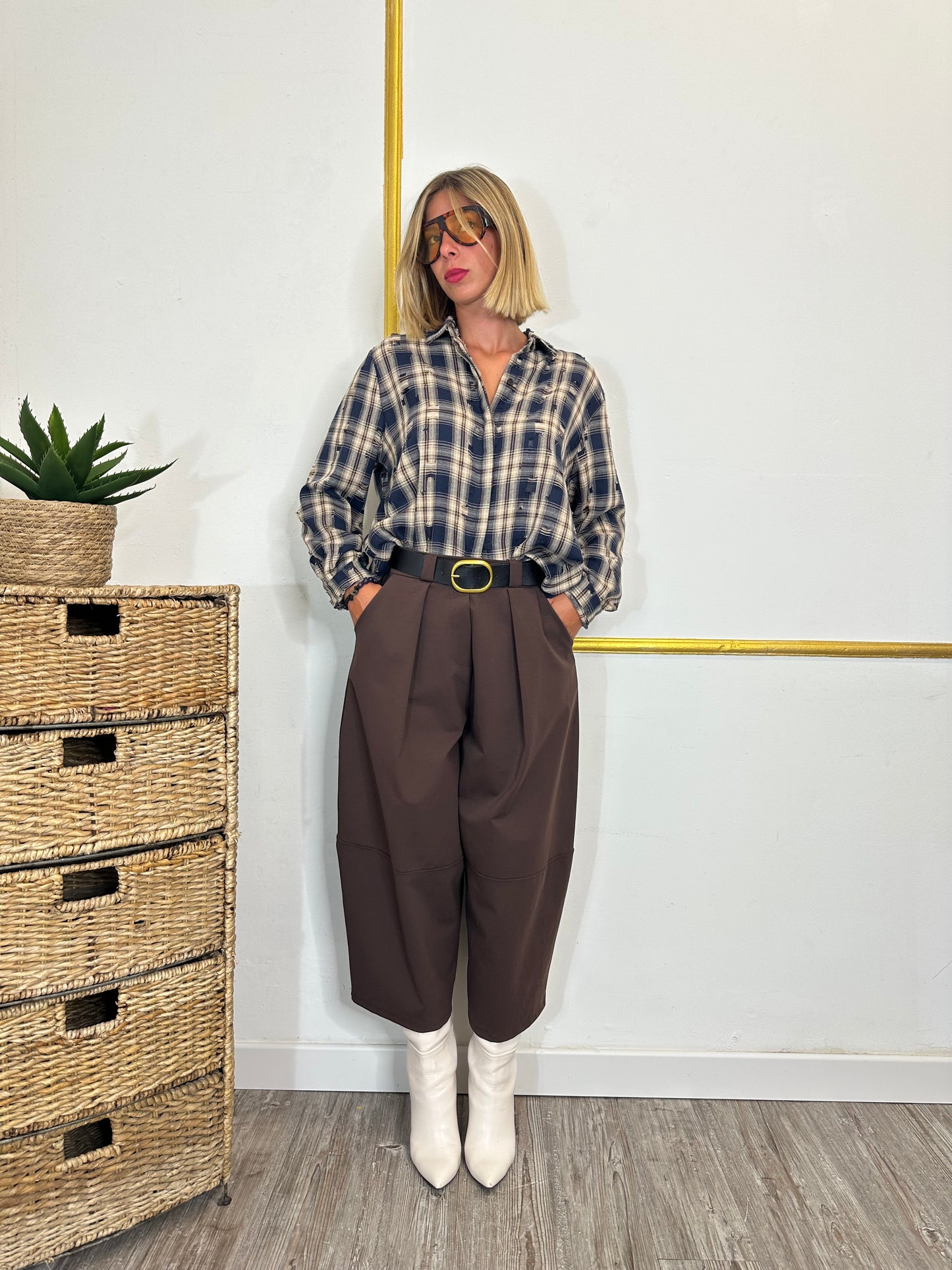 CAMICIA QUADRI STRAPPATA