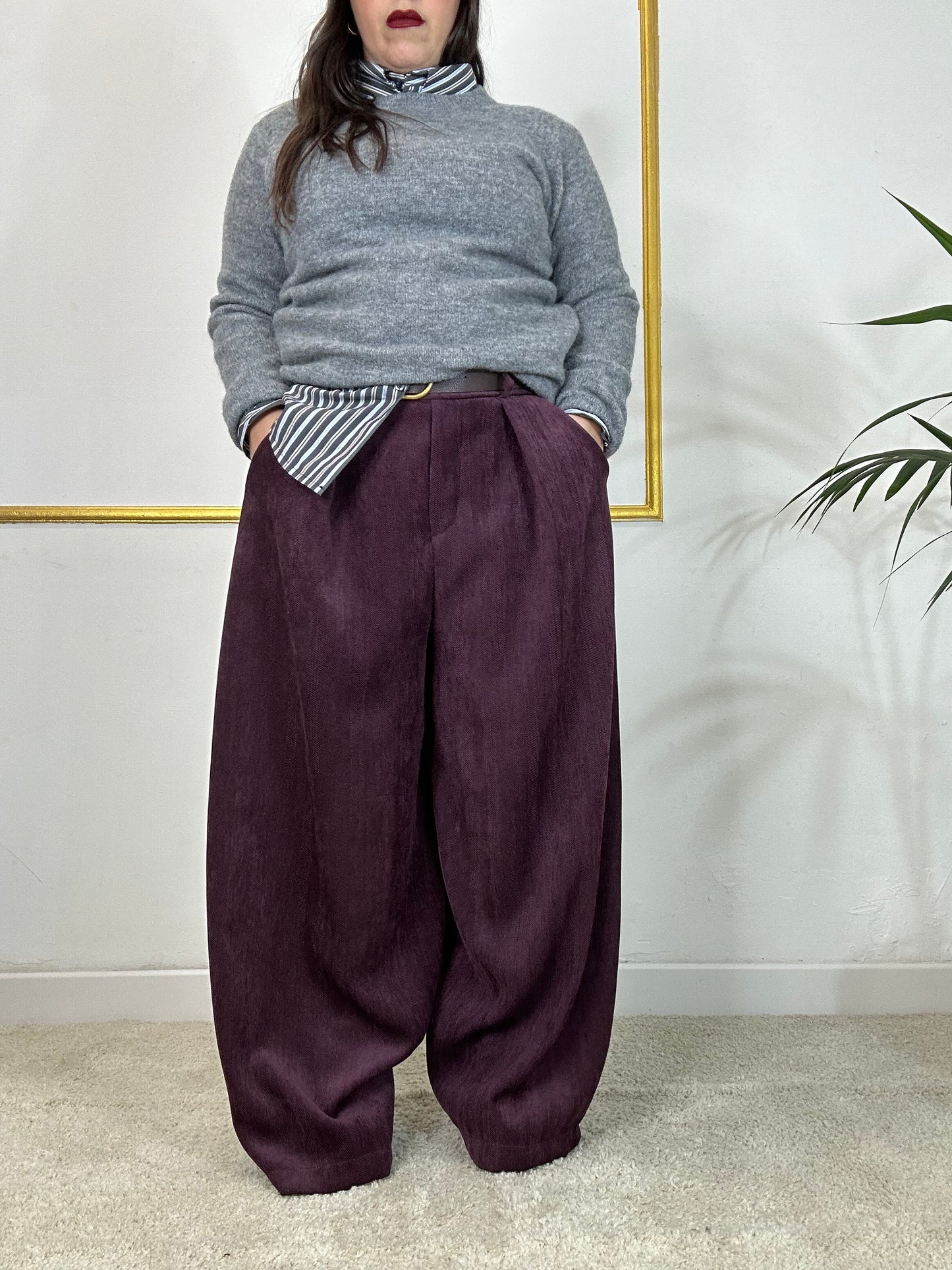 PANTALONE BORGOGNA LARGO