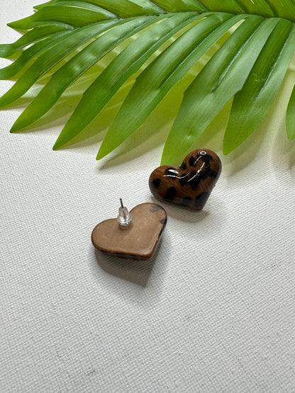 ORECCHINI CUORE MACULATO