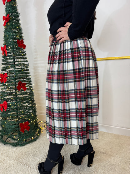 GONNA TARTAN PLISSETATA