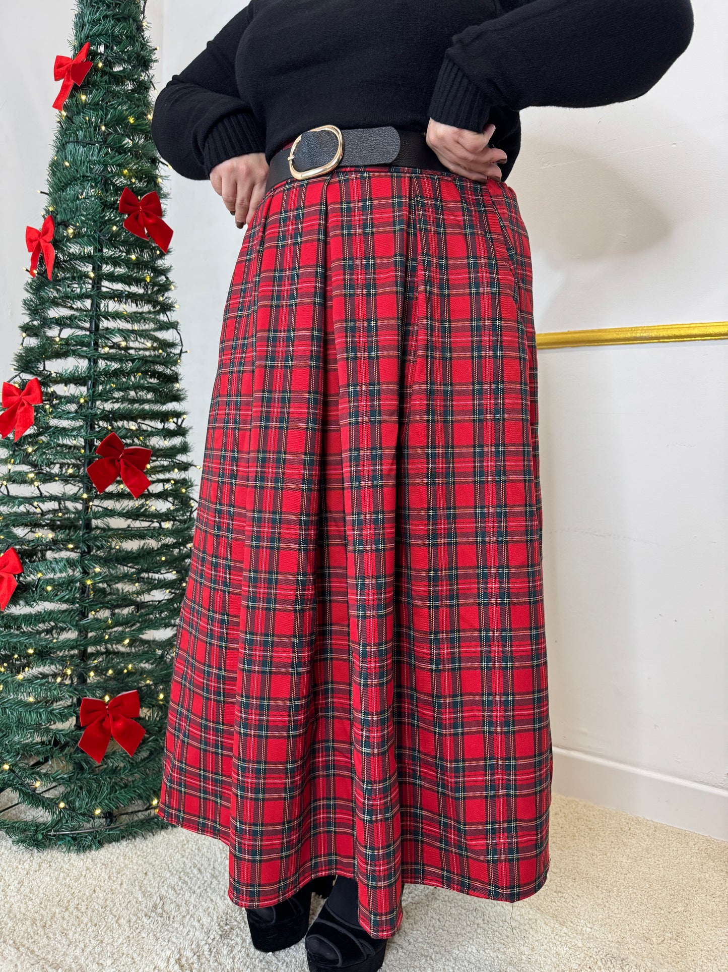 GONNA IN TARTAN QUADRO PICCOLO