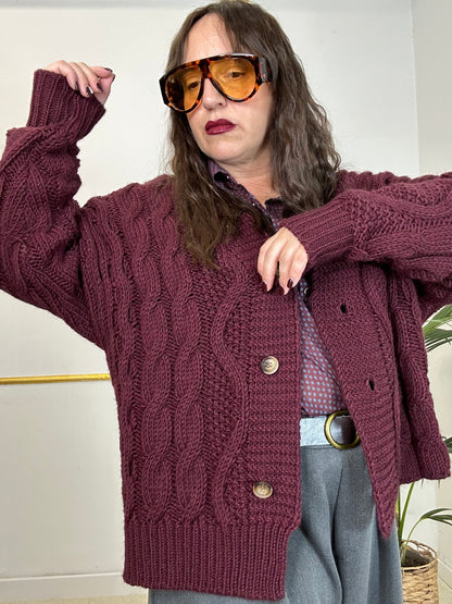CARDIGAN GIORGIA BORGOGNA