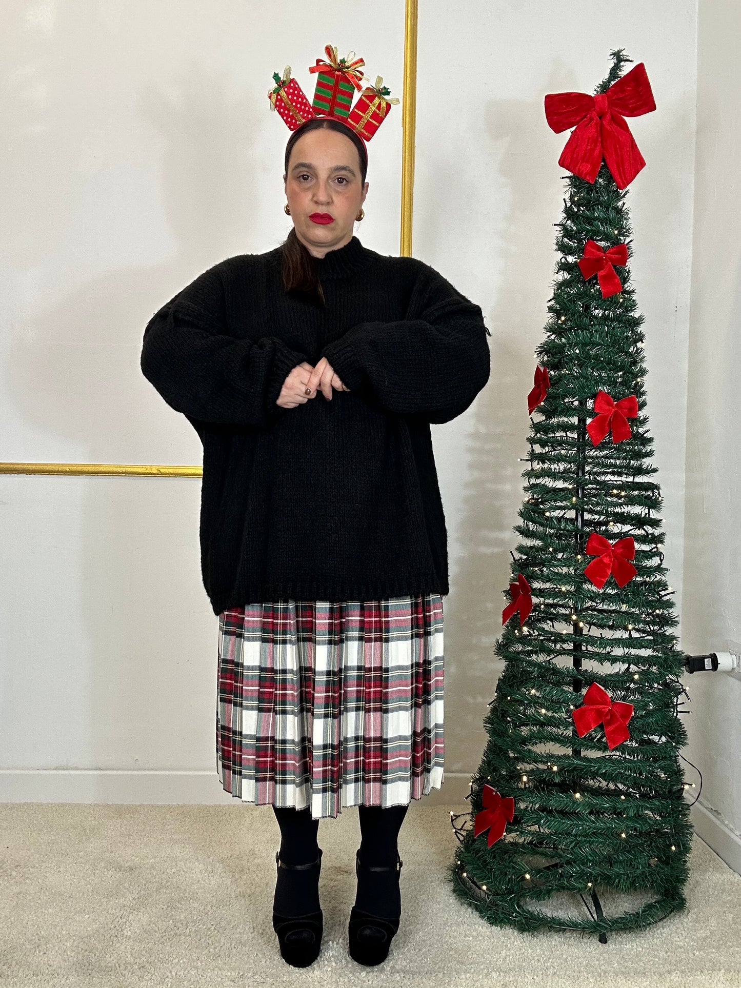 GONNA TARTAN PLISSETATA