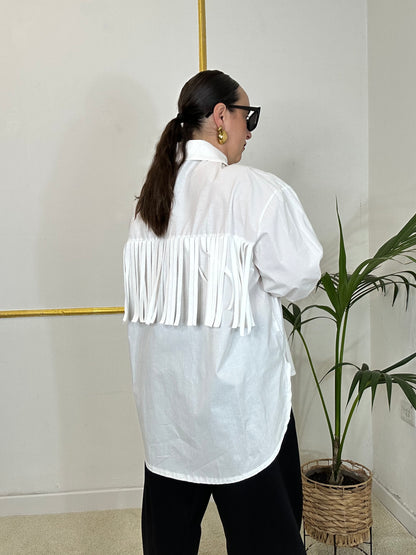 CAMICIA BIANCA CON FRANGE