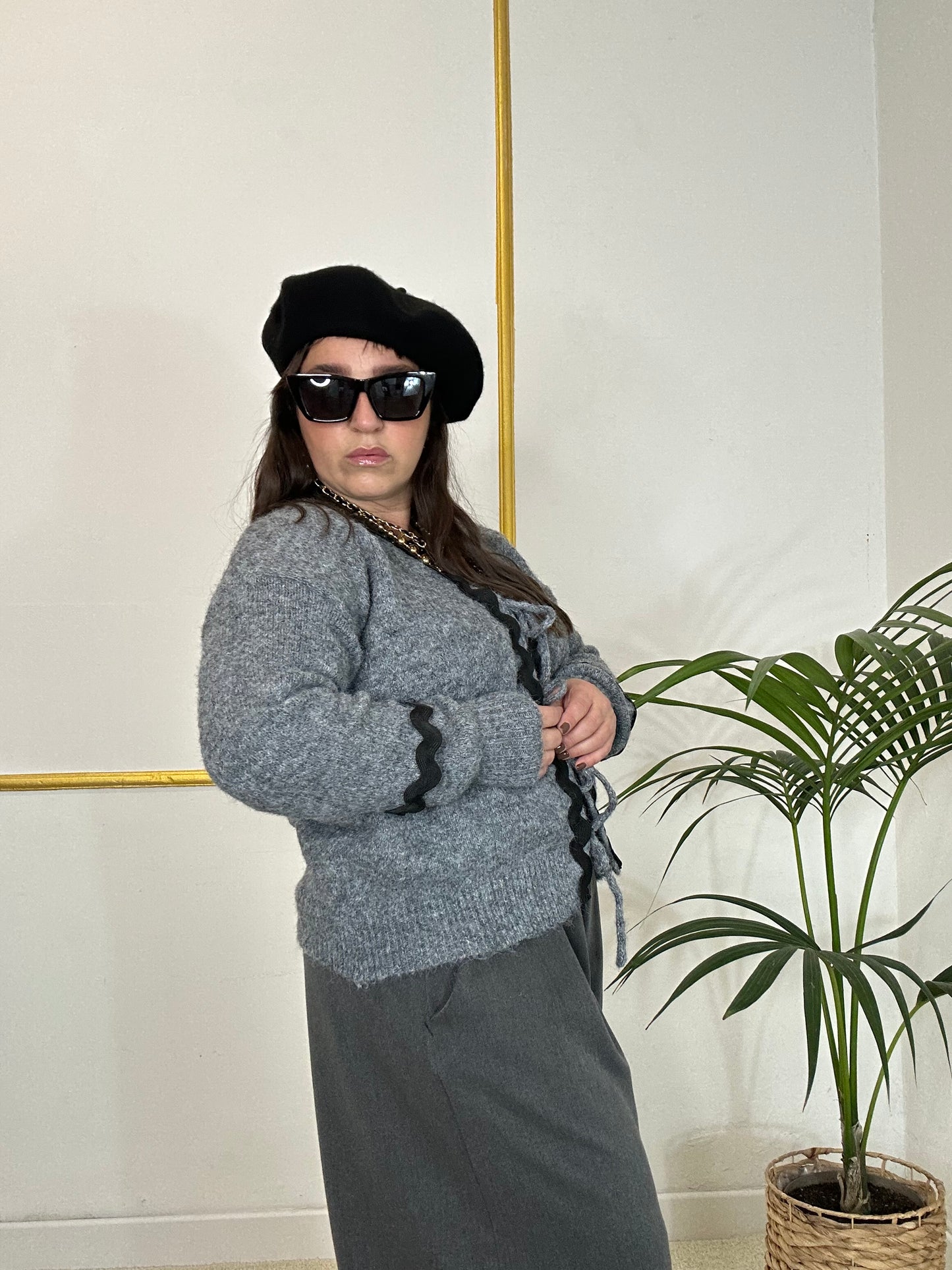 CARDIGAN GRIGIO NUVOLA