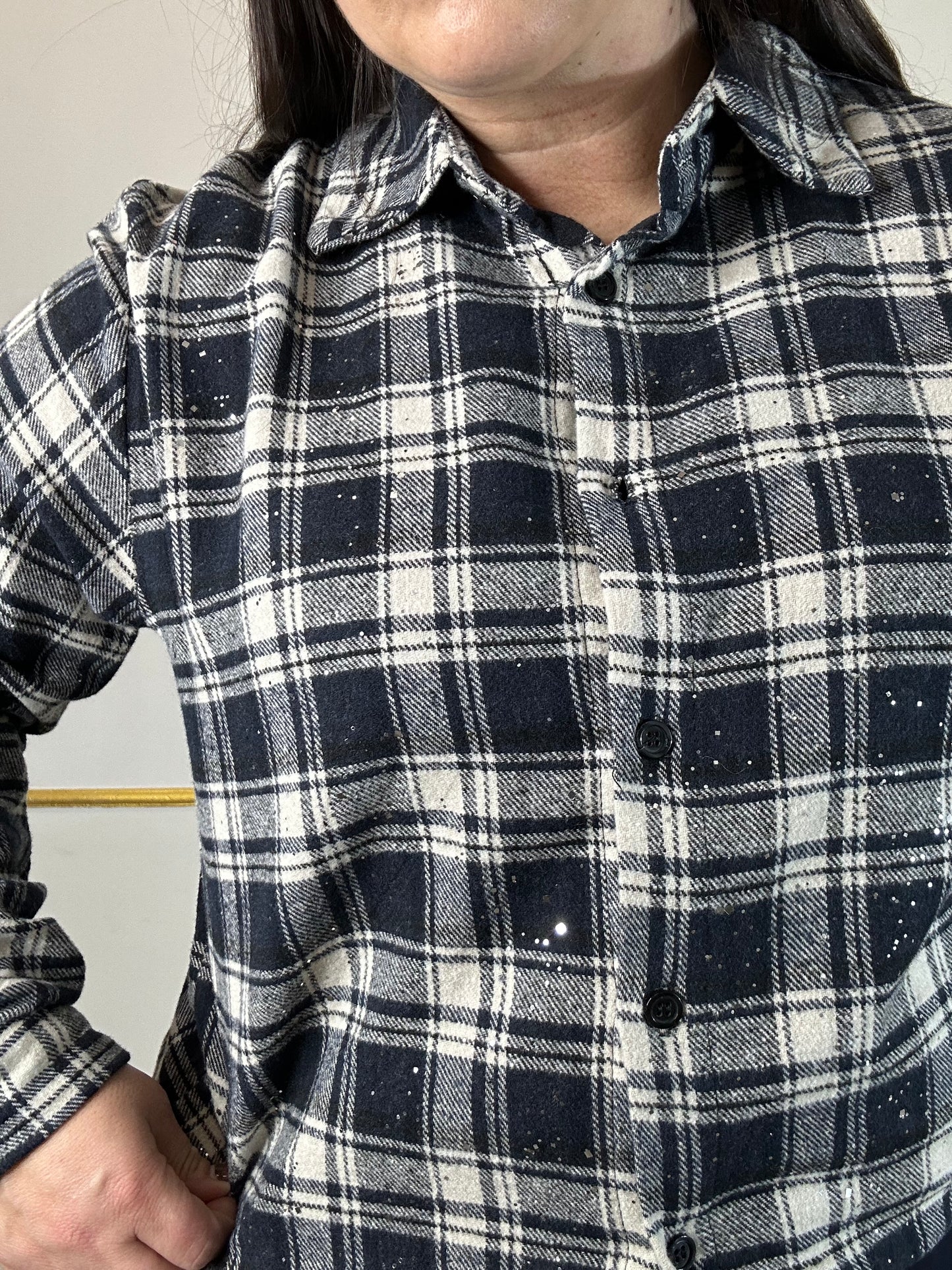 CAMICIA A QUADRI BLU